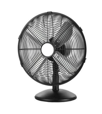 30cm Desk Fan - Black Metal Unclassified Sheffield