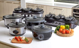 3 Pot Slow Cooker, Black Stainless Steel Unclassified Westinghouse 