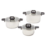 3 Piece Stackable Stainless Steel Pot And Pan Set Unclassified Westinghouse 